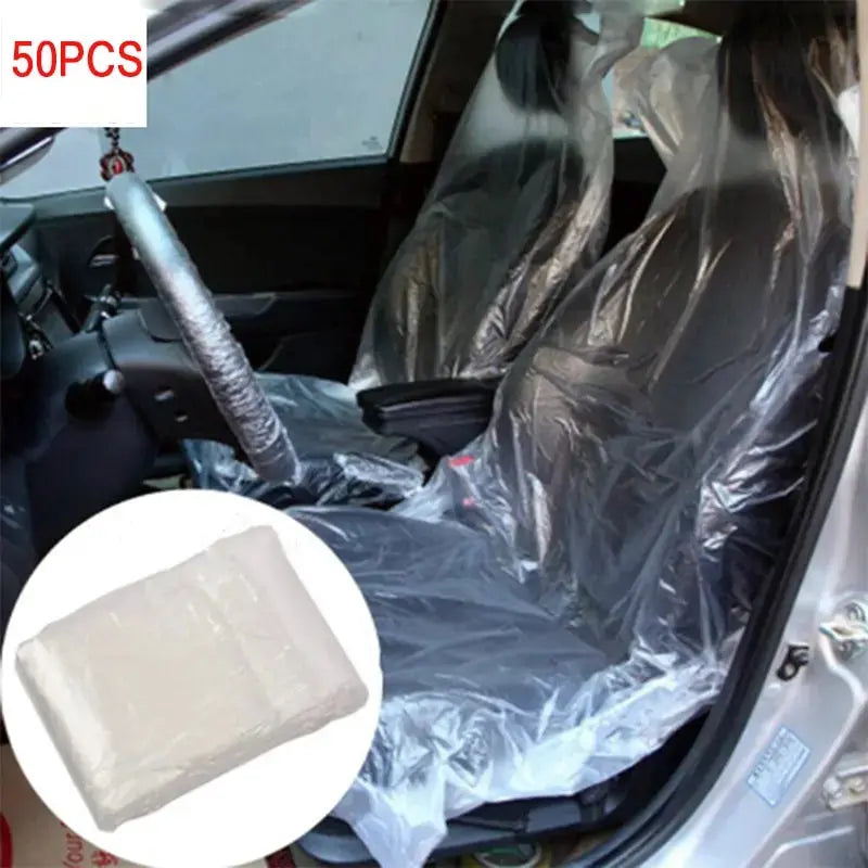 50/100PCS Universal Disposable Car Seat Covers Protective Cover for Beauty Repair Waterproof Care Cleaning Beauty Car Seat Prote BrothersCarCare
