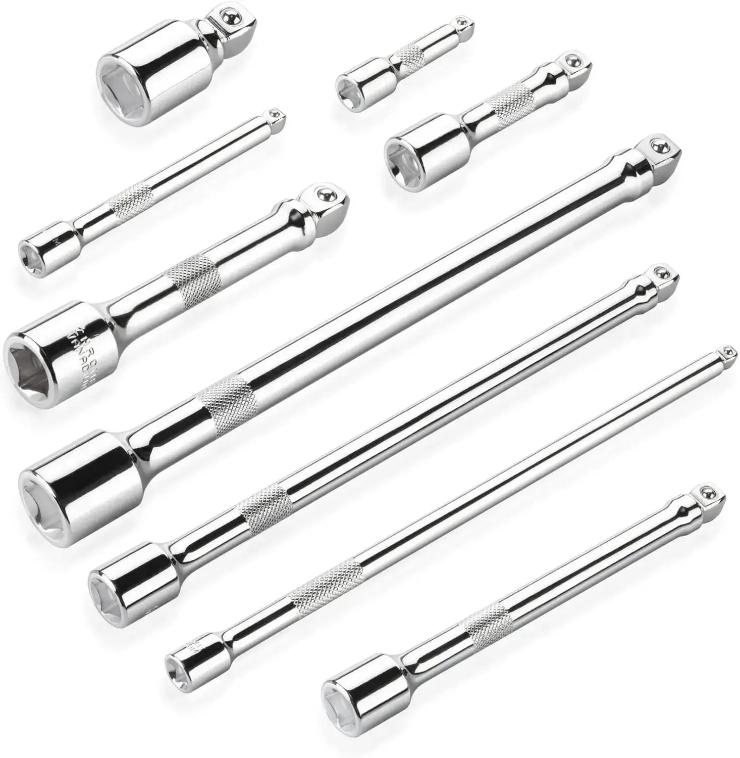 Wobble Extension Bar Set, 9 Piece Combination | 1/4-Inch, 3/8-Inch, 1/2-Inch Drive | Cr-V Steel, Socket Extension Set BrothersCarCare