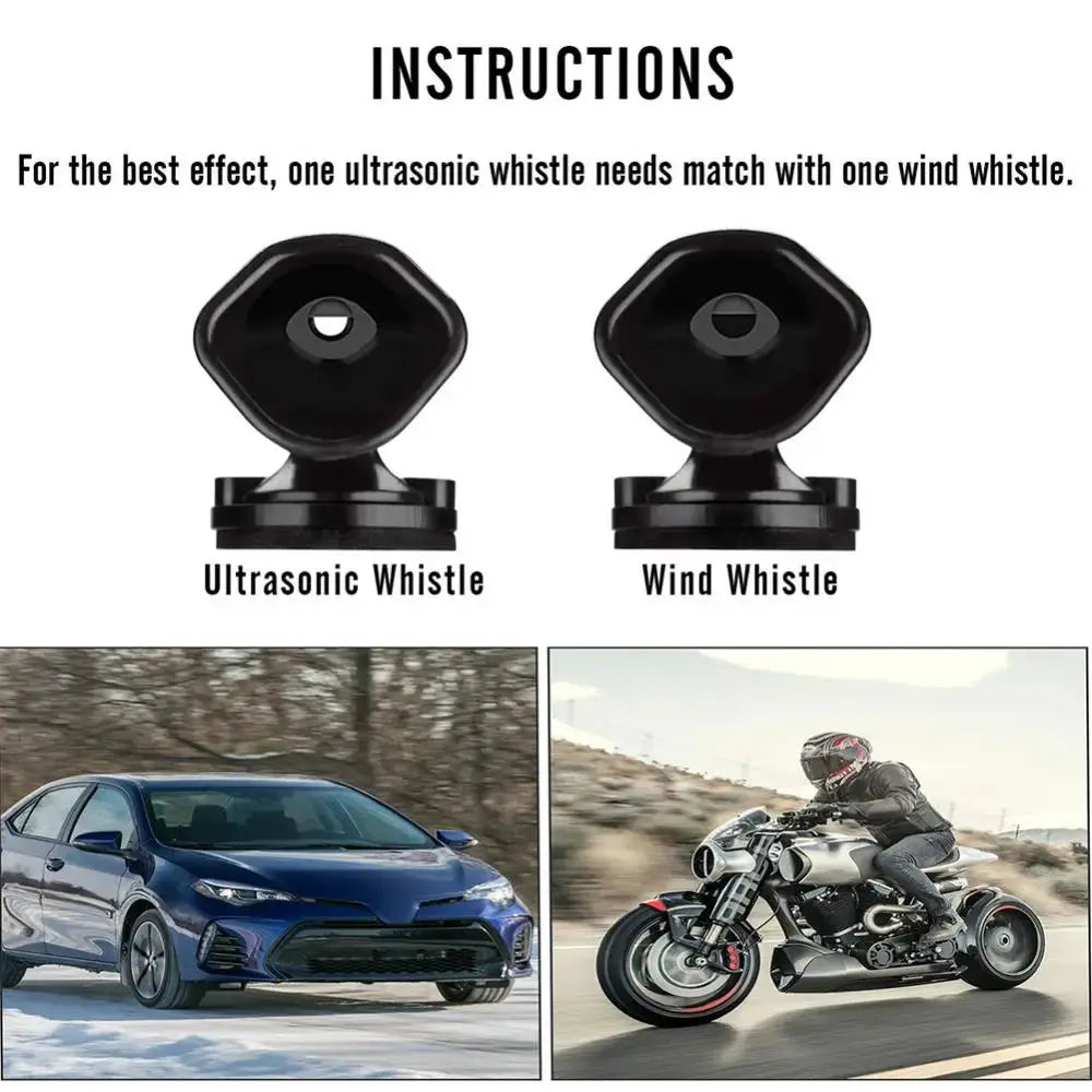 2Pcs Ultrasonic Animal Saving Wind Whistle Cars Motorcycle Deer Warning Repeller BrothersCarCare