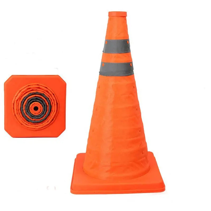 45cm Height Collapsible Traffic Cones Multi Purpose Pop up Reflective Safety Cone Soft Material Foldable Road Cone - BrothersCarCare