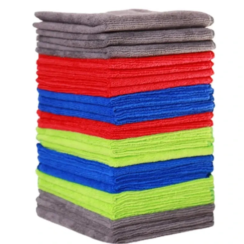 4PCS Microfiber Cleaning Cloth Dishcloth Cleaning Towels for Kitchen Four Color Reusable Lint Free Cloth Towels for Car BrothersCarCare