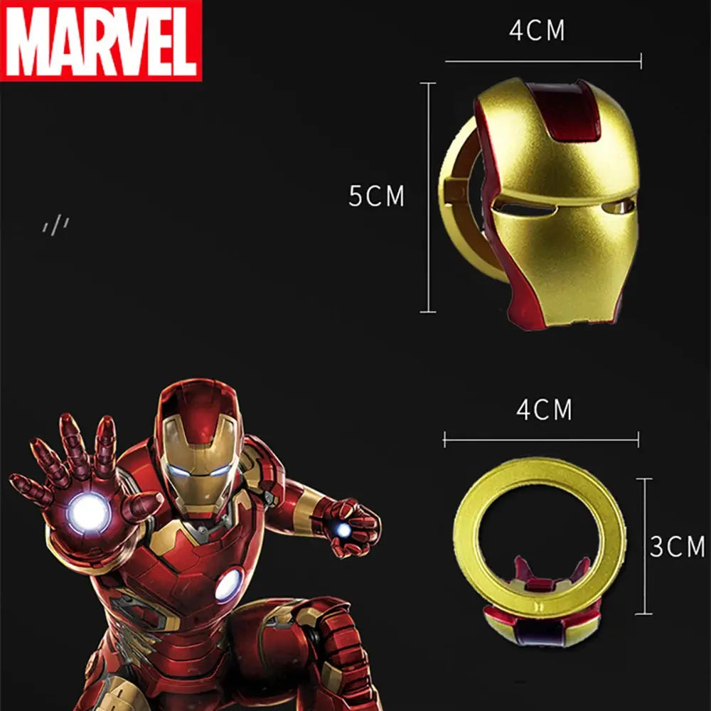 Anime Captain America Iron Man Car Engine Ignition Start Switch Button Protective Cover Sticker Marvel Car Trim Accessories Toy BrothersCarCare