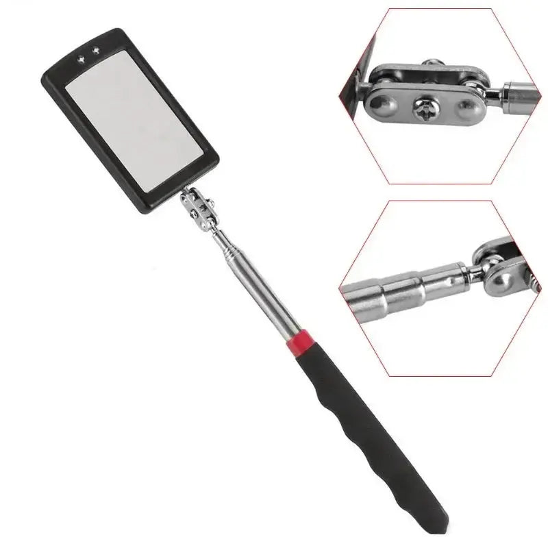 Auto LED Light Extendible Inspection Mirror Endoscope Car Chassis Angle View Automotive Telescopic Detection Tool Equipment BrothersCarCare