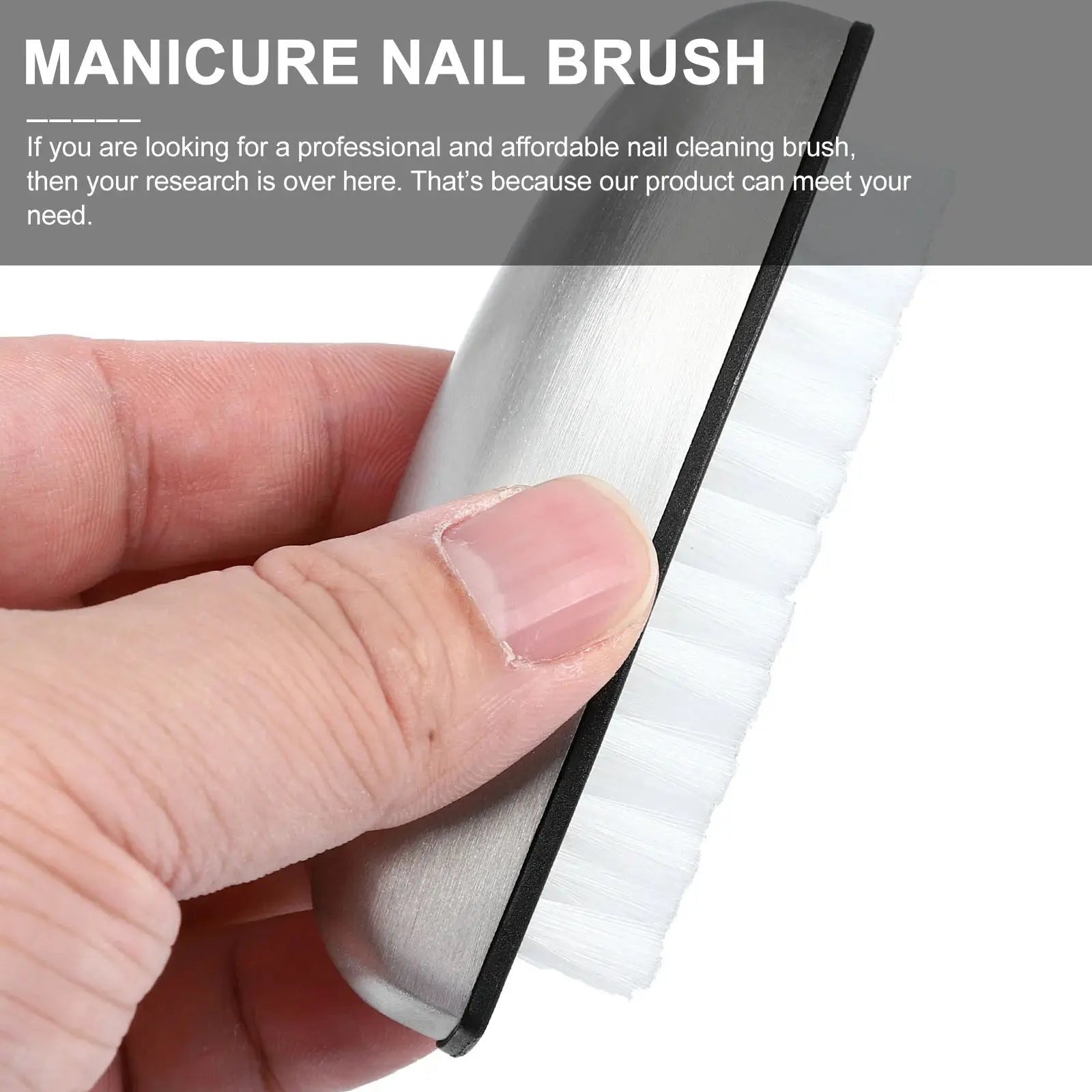Brush Nail Cleaning Hand Cleaner Scrubber Manicure Scrub Scrubbing Fingernail Toes Finger Metal Washing Nails BrothersCarCare