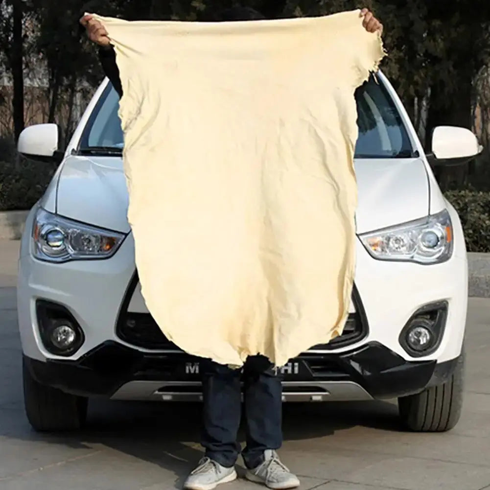 Car Detailing Cleaning Rag Deer Skin Pure Natural Leather Window Wholesale Suede 45*75cm Yellow Washing Accessories Auto To F8O9 BrothersCarCare
