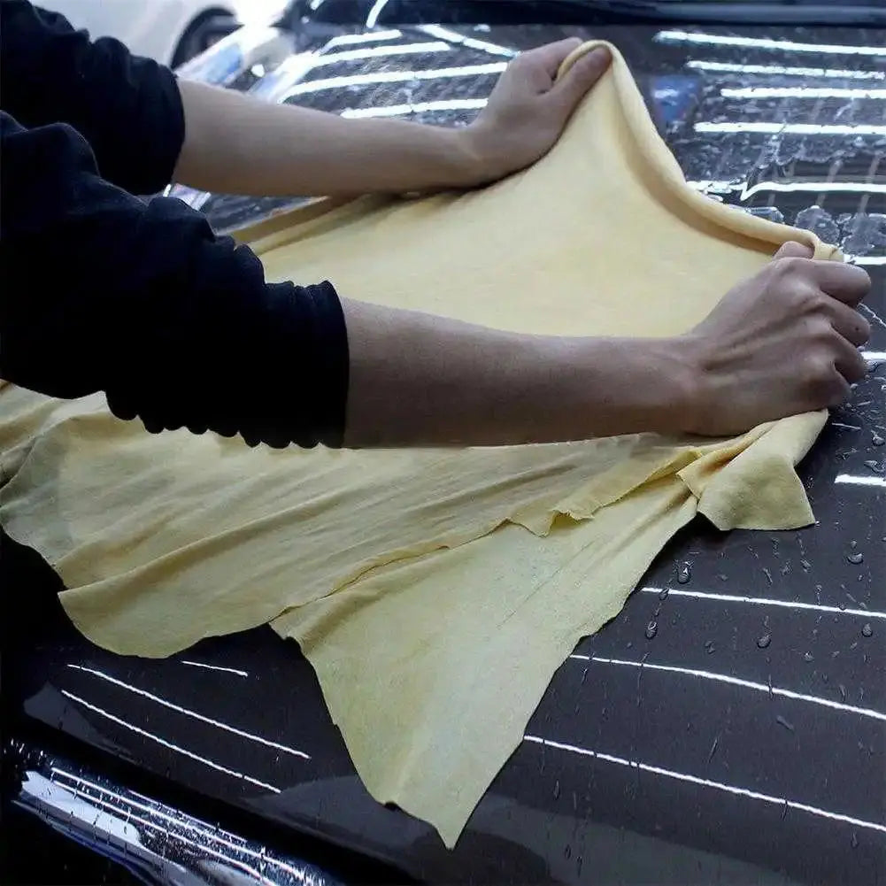 Car Detailing Cleaning Rag Deer Skin Pure Natural Leather Window Wholesale Suede 45*75cm Yellow Washing Accessories Auto To F8O9 BrothersCarCare