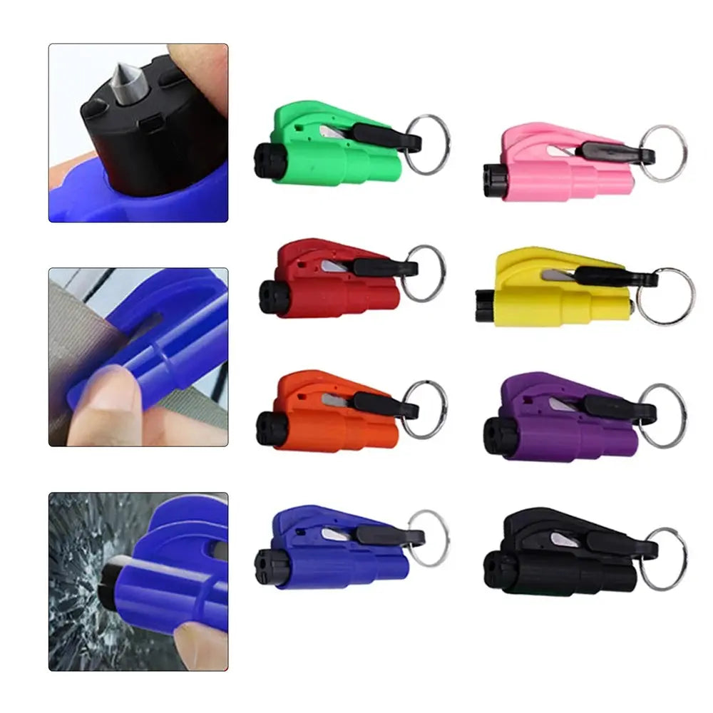 Car Safety Hammer Auto Emergency Glass Window Breaker Seat Belt Cutter Life-Saving Car Emergency Escape Hammer Survival Whistle BrothersCarCare
