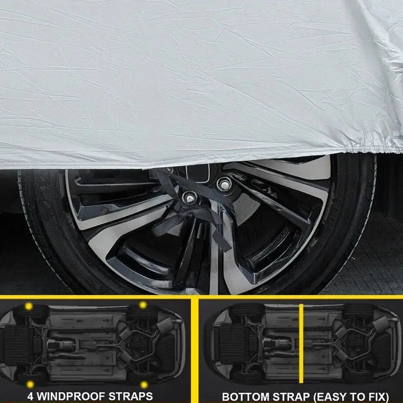 Car Truck Dust Cover Full Pickup Anti-scratch Wheel Straps UV Resistant Sun Dust Protection Grey Fit for Ford F150 Waterproof BrothersCarCare