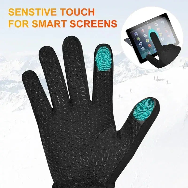 Heated Gloves Electric Ski Winter Warm Support Touch Screen Glove Men Women SnowboardingThermal Skiing Liner for Outdoor BrothersCarCare