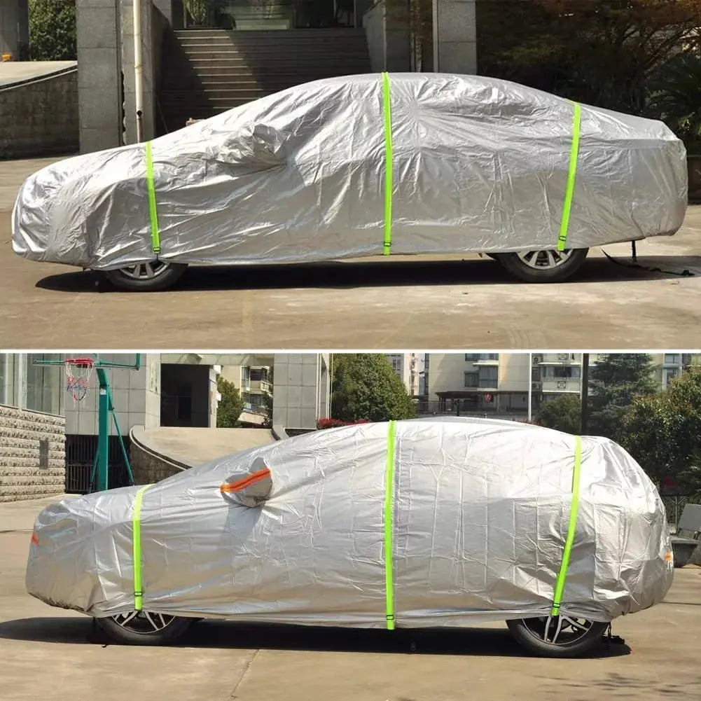 Kayme 210T Waterproof Full Car Covers Outdoor sun uv protection, dust rain snow protective, Universal Fit suv sedan hatchback BrothersCarCare