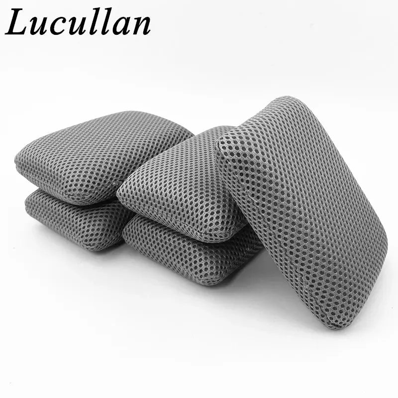 Lucullan 3 Color Microfiber Bug Sponge For Car Washing Ultra Soft Mesh Sponges to Clean Glass Paint Dirty BrothersCarCare