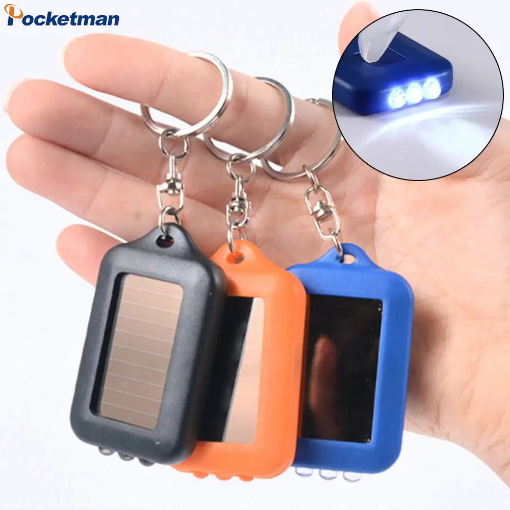 Mini LED Keychain Flashlight Pocket Emergency Light Small Torch Keychain Lights Mini Solar LED Lights BrothersCarCare