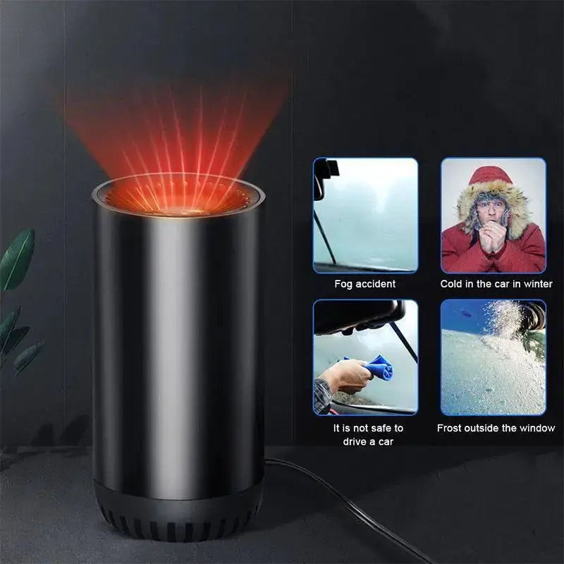 Multifunction Portable Car Heater 12V Small Heating Cooling Fan Defrosting and Defogging Electrical Appliance Auto Accessories BrothersCarCare