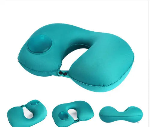 Portable Inflatable U-Shape Travel Pillow BrothersCarCare