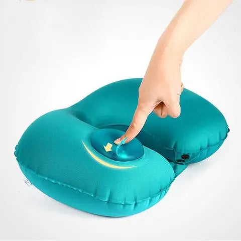 Portable Inflatable U-Shape Travel Pillow BrothersCarCare