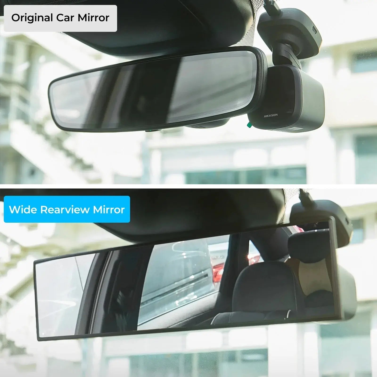 Universal Rear View Mirror 30cm Panoramic Convex Rearview Mirror For Car SUV Truck Anti-glare Clip-on Wide Angle Interior Mirror BrothersCarCare